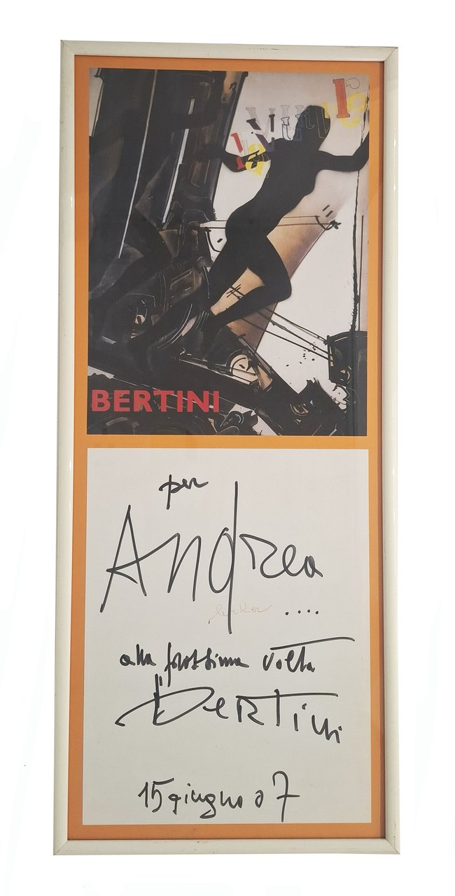 Autografo di Gianni Bertini (incorniciato)