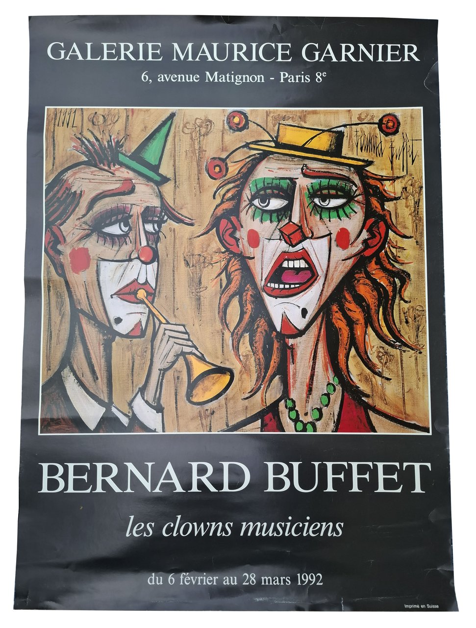 BERNARD BUFFET les clowns musiciens / Galerie Maurice Garnier (Paris) …