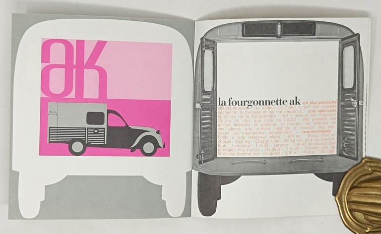 Brochure pubblicitaria della fourgonnette 2 CV Citroen AZU - AK