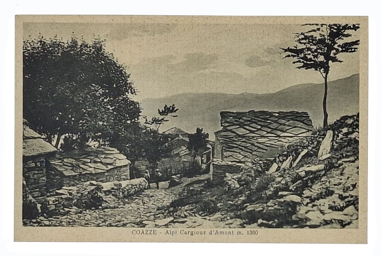 cartolina COAZZE - Alpi Cargiour d'Amont m. 1360 | Immagine principale