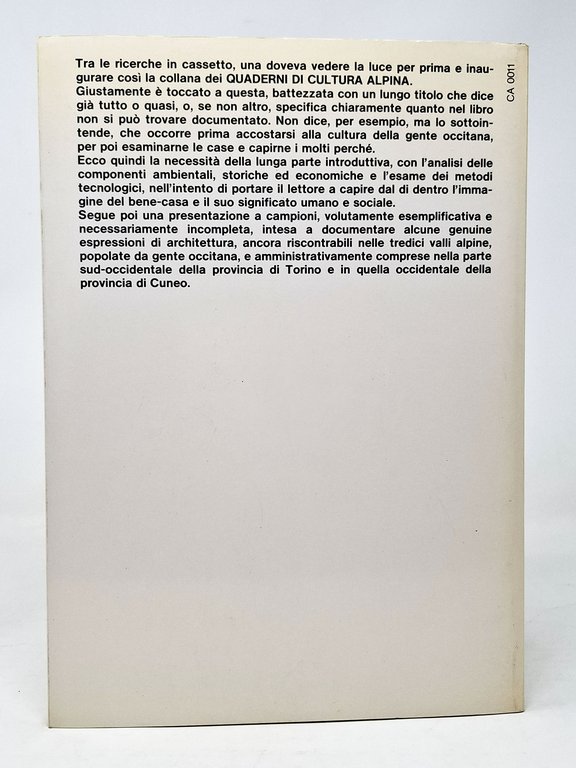 CASE CONTADINE NELLE VALLI OCCITANE IN ITALIA