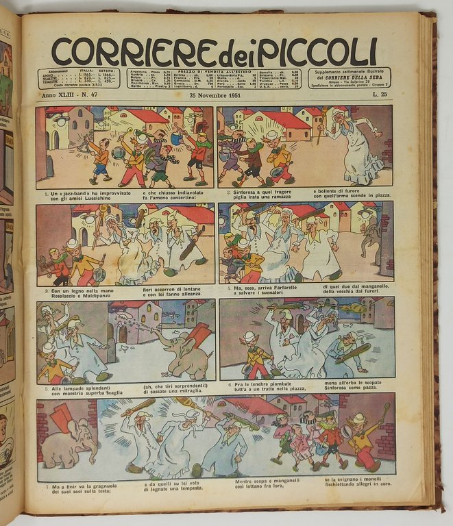 CORRIERE dei PICCOLI anno XLIII 1951 (annata rilegata quasi completa …