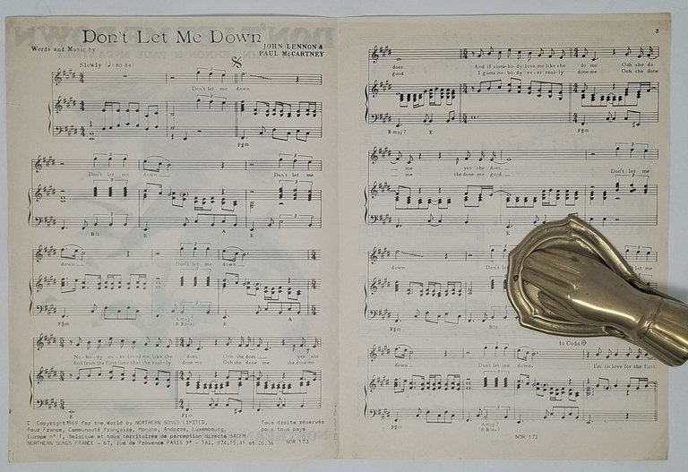 DON'T LET ME DOWN (spartito)