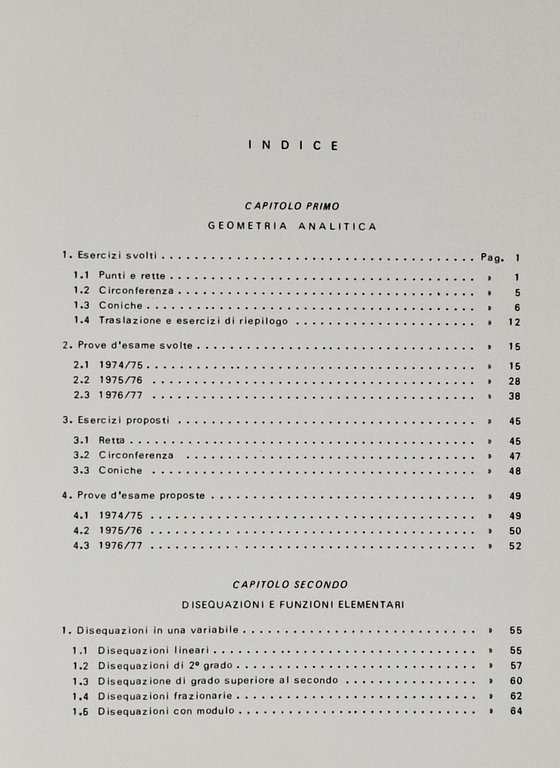 ESERCIZI DI GEOMETRIA ANALITICA E ANALISI MATEMATICA per studenti di …