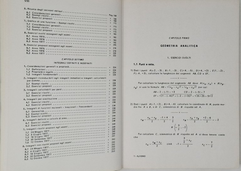 ESERCIZI DI GEOMETRIA ANALITICA E ANALISI MATEMATICA per studenti di …