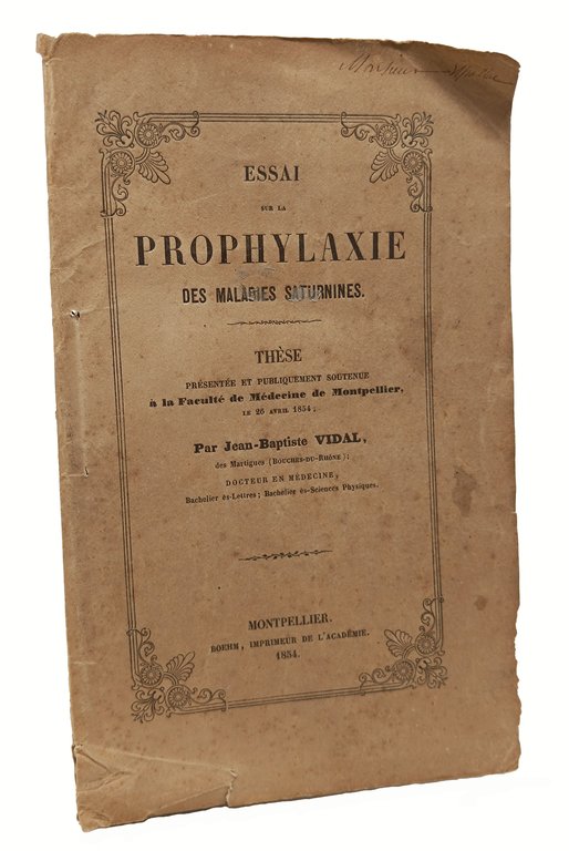 ESSAI SUR LA PROPHYLAXIE DES MALADIES SATURNINES