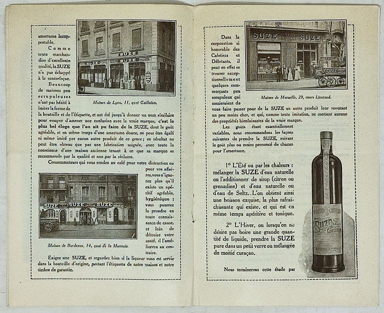 ETUDE SUR LA GENTIANE / Offert par la Suze apéritif