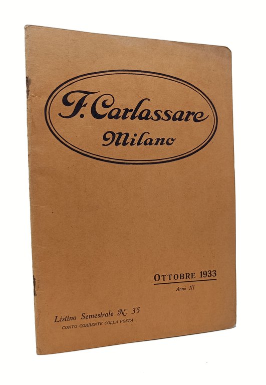 FERRUCCIO CARLASSARE Milano. Forniture per farmacie / articoli di gomma …