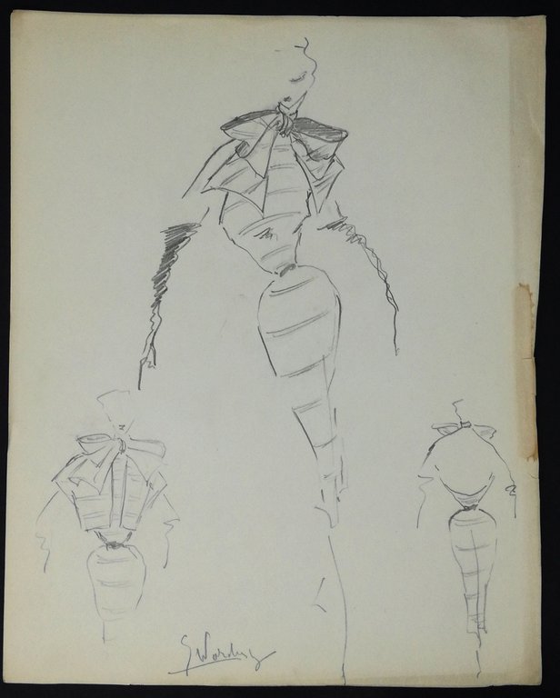 Figurino moda fatto a mano