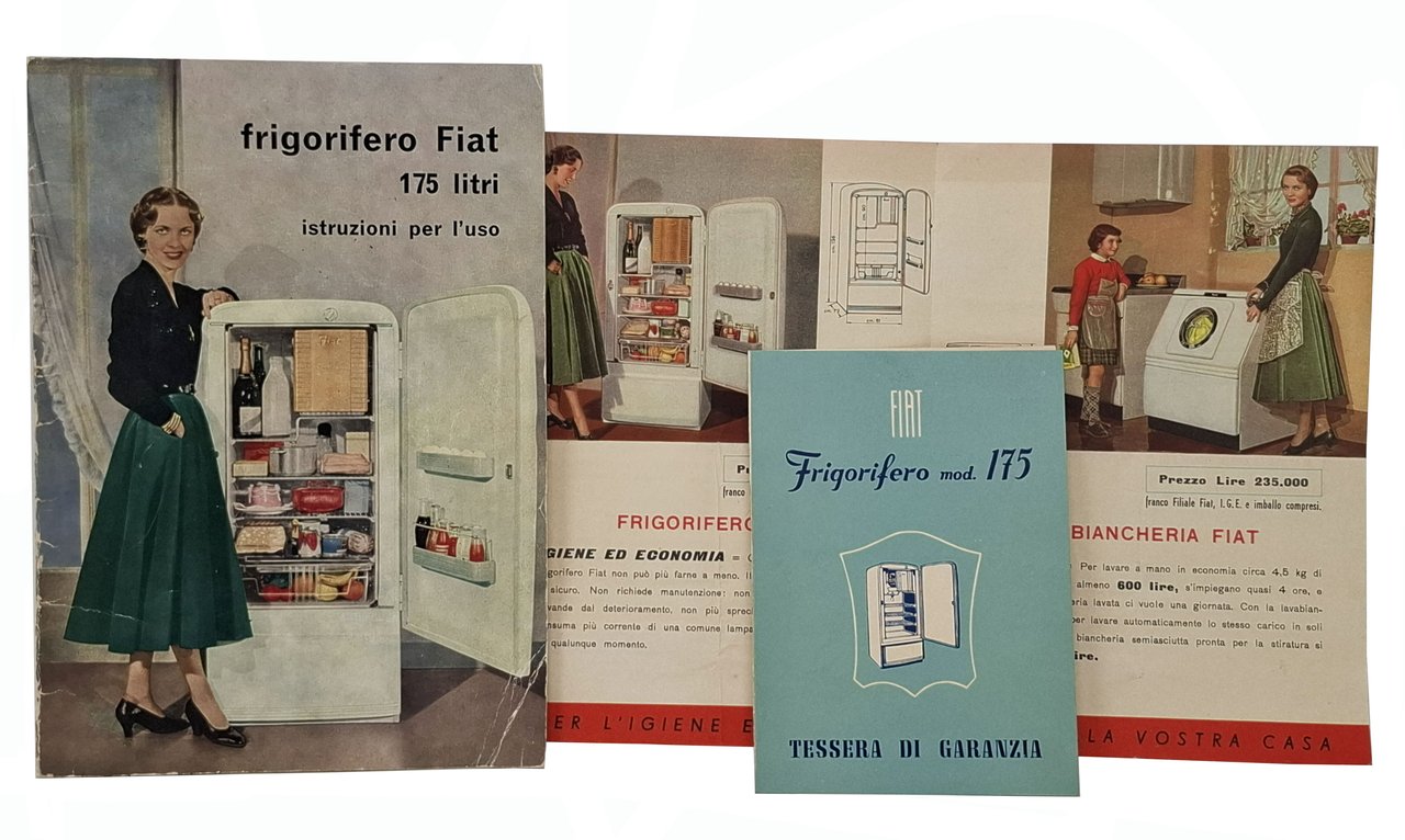 FRIGORIFERO FIAT 175 LITRI istruzioni per l'uso (più depliant pubblicitario …