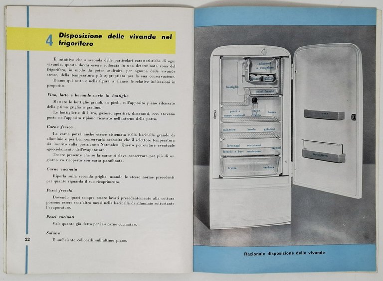 FRIGORIFERO FIAT 175 LITRI istruzioni per l'uso (più depliant pubblicitario …