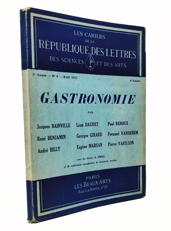 GASTRONOMIE (les cahiers de la republique des lettres des sciences …