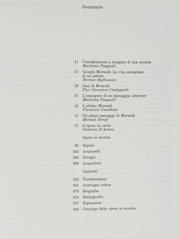 GIORGIO MORANDI 1890-1990 / catalogo della mostra del Centenario