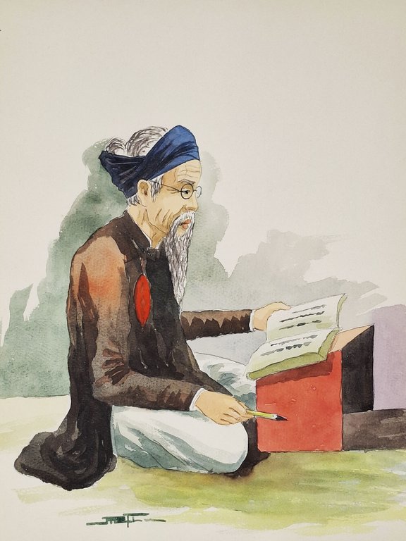 gouache su carta (vecchio scribano orientale) | Immagine Gallery 2