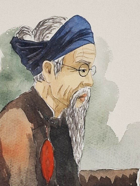 gouache su carta (vecchio scribano orientale) | Immagine Gallery 4