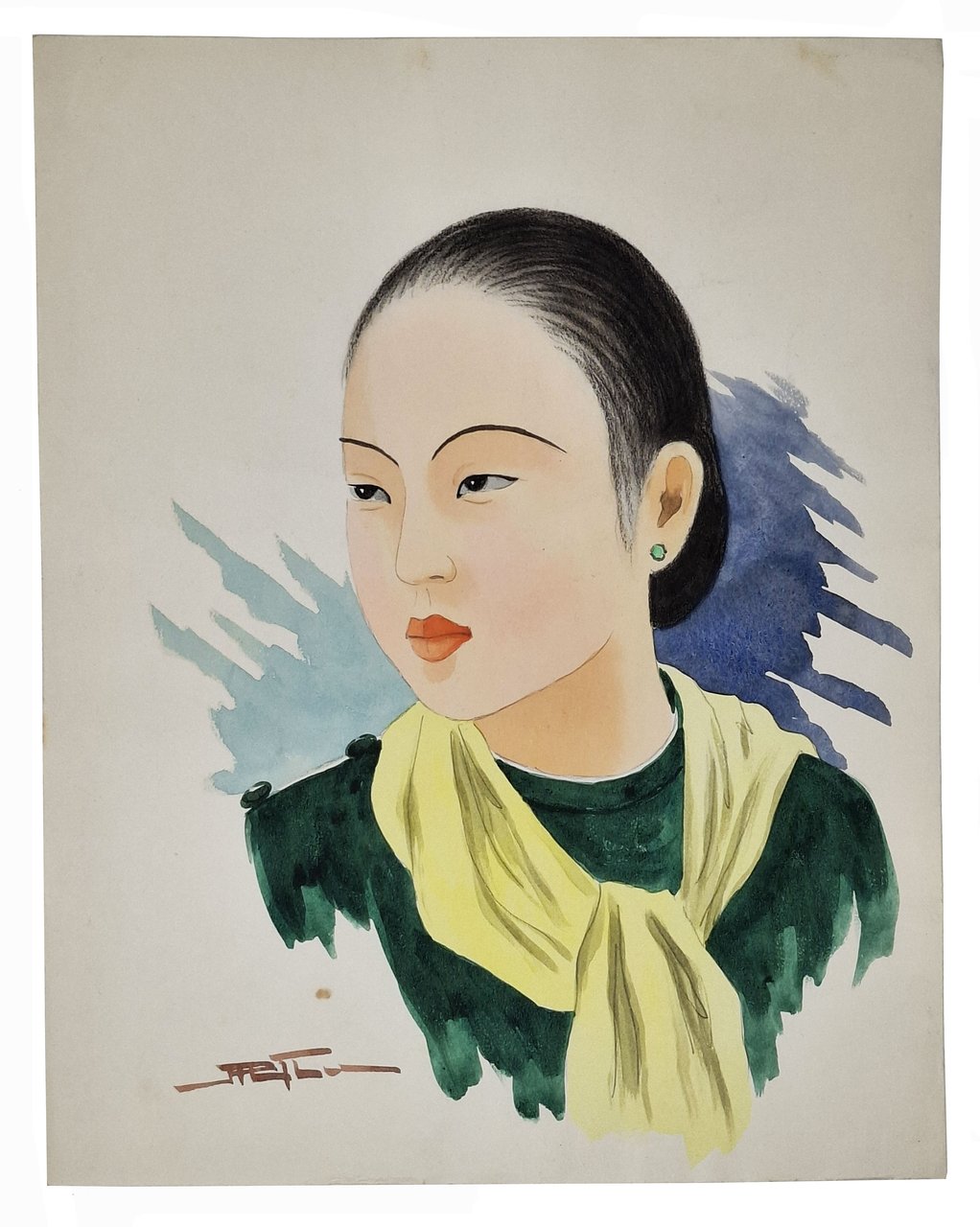 gouache su carta (volto femminile) | Immagine principale