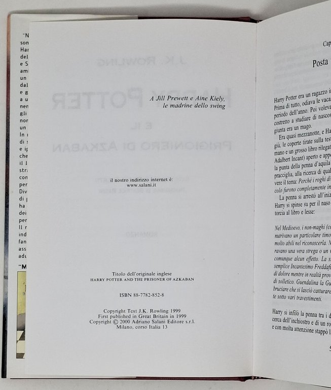HARRY POTTER E IL PRIGIONIERO DI AZKABAN (marzo 2000)