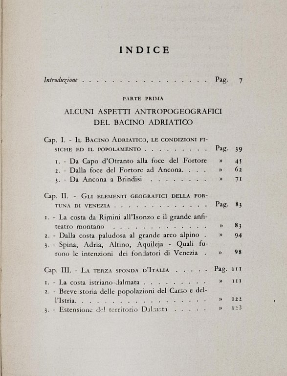 IL BACINO ADRIATICO E LA DALMAZIA. Le forme di popolamento …