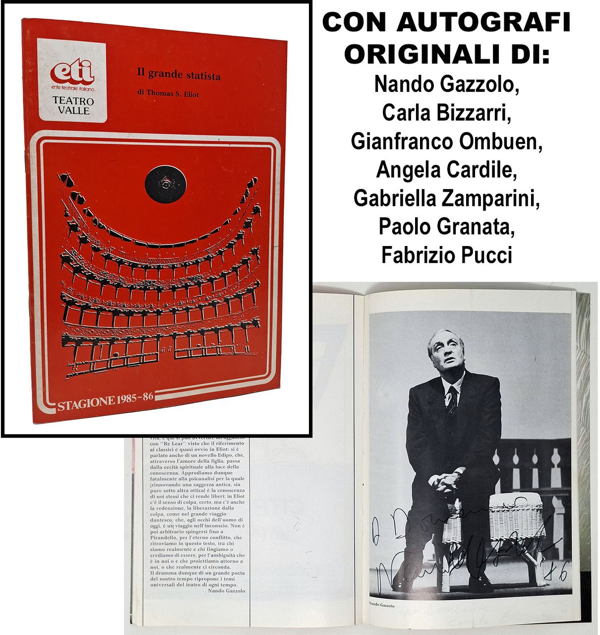 IL GRANDE STATISTA (programma di sala dello spettacolo teatrale - … | Immagine principale