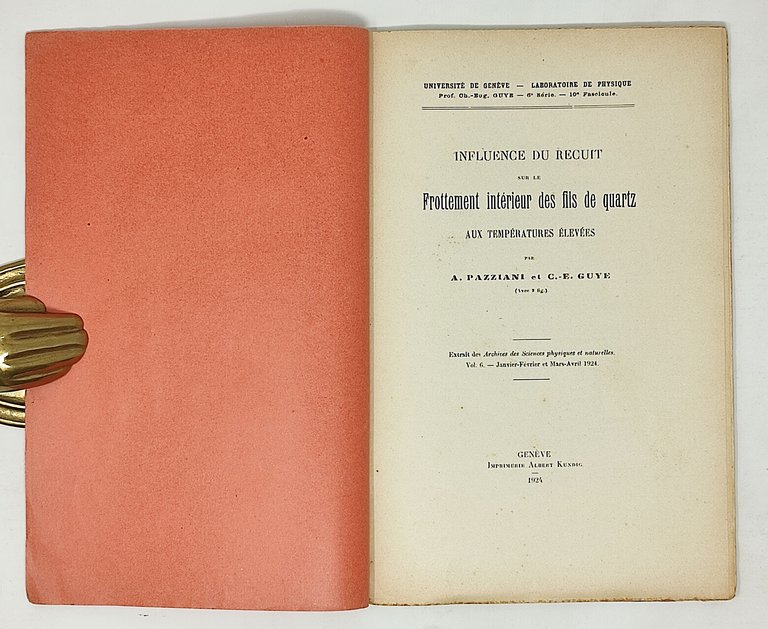 INFLUENCE DU RECUIT sur le FROTTEMENT INTERIEUR DES FILS DE …