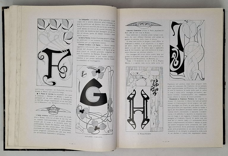 L'ARTISTA MODERNO / GIORNALE D'ARTE APPLICATA (volume V anno V …