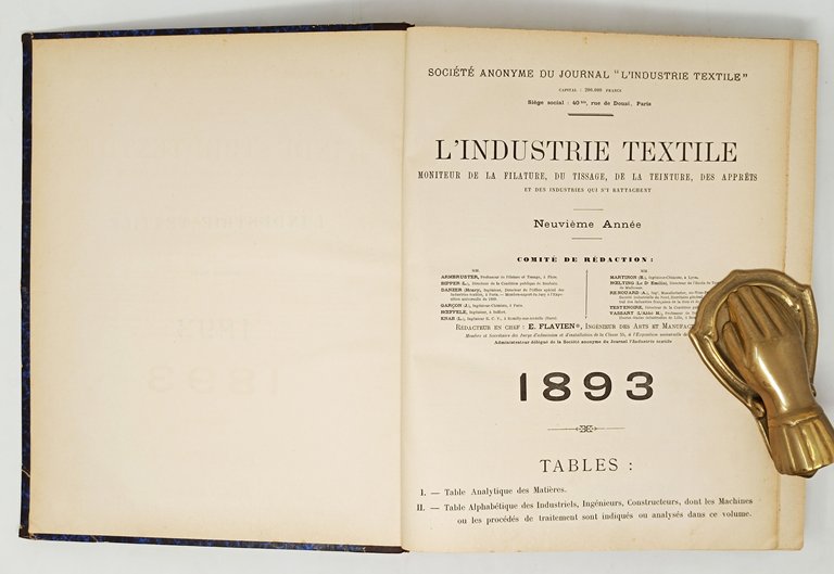 L'INDUSTRIE TEXTILE / Moniteur de la filature, du tissage, de …