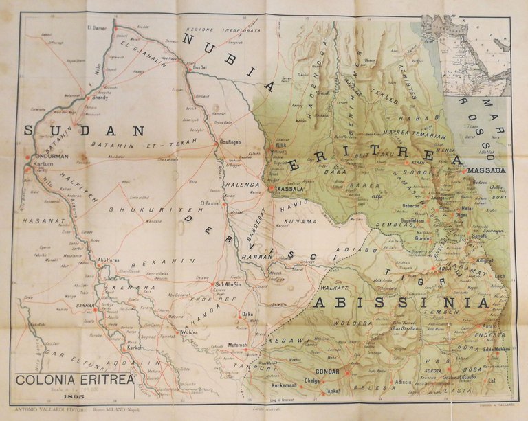 LA COLONIA ERITREA / Carta geografica per seguire le operazioni …