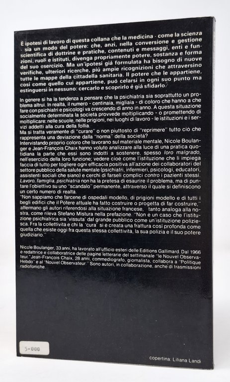 LAVORO FAMIGLIA PSICHIATRIA. Il ruolo della psichiatria nelle istituzioni