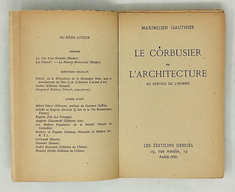 LE CORBUSIER OU L'ARCHITECTURE AU SERVICE DE L'HOMME