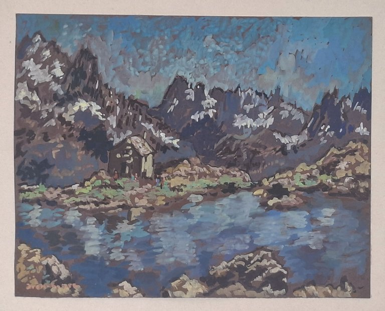 'LE LAC BLANC (CHAMONIX)' [dipinto]