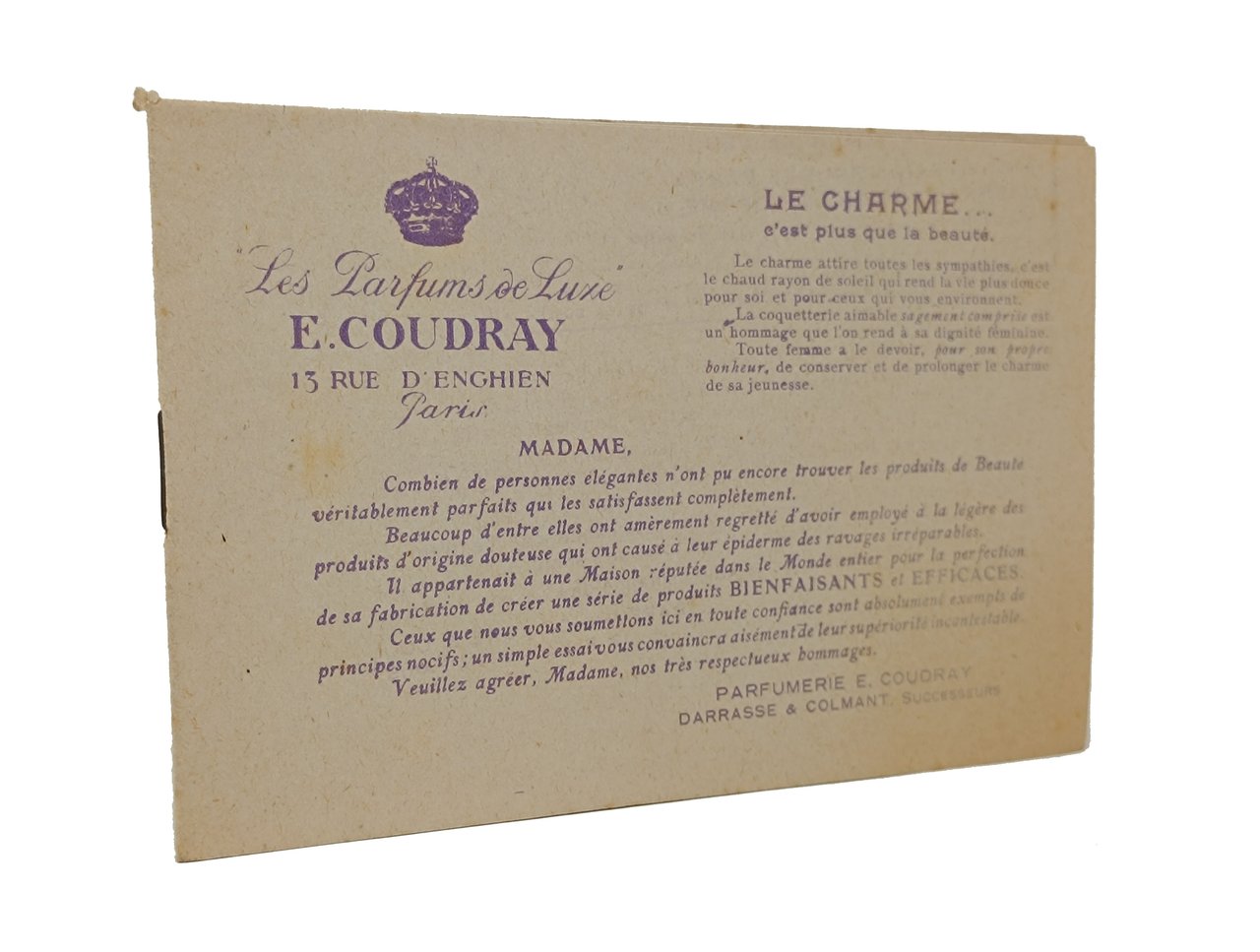 LES PARFUMS DE LUXE E. COUDRAY, Paris (catalogo)