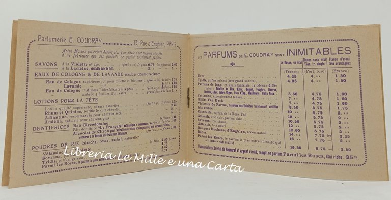 LES PARFUMS DE LUXE E. COUDRAY, Paris (catalogo)