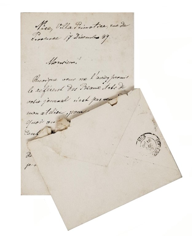 lettera manoscritta con autografo originale di Herminia Preuschen (Hermione Von …