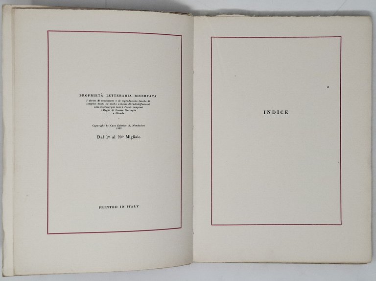 LIBRO MUTO (prima edizione: dal 1° al 20° Migliaio)