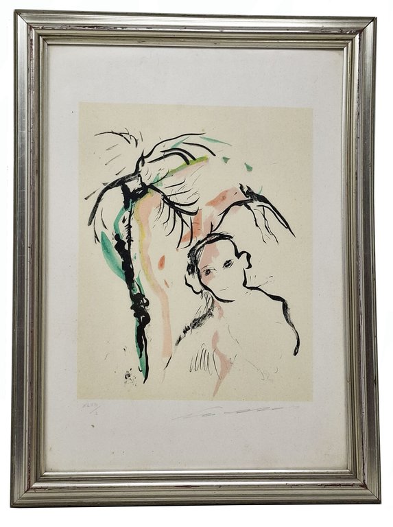 LITOGRAFIA A COLORI 'FIGURA' firmata e numerata | Immagine Gallery 1