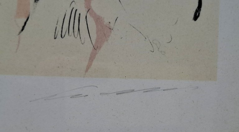 LITOGRAFIA A COLORI 'FIGURA' firmata e numerata