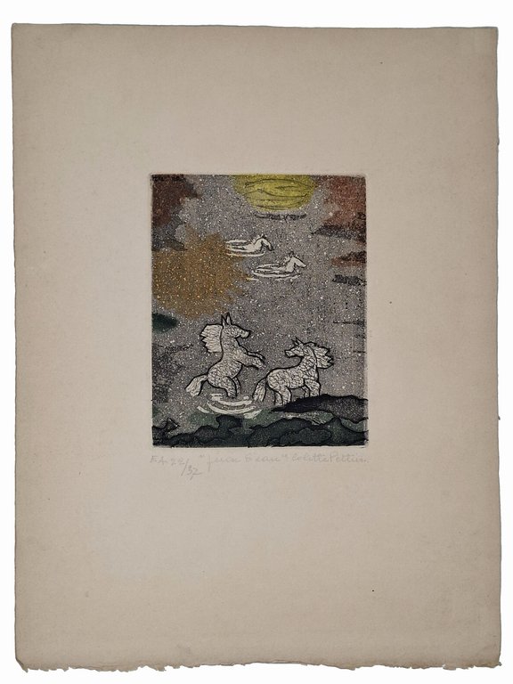 Litografia a colori (prova d'artista) 'Jeaux d'eau' | Immagine Gallery 1