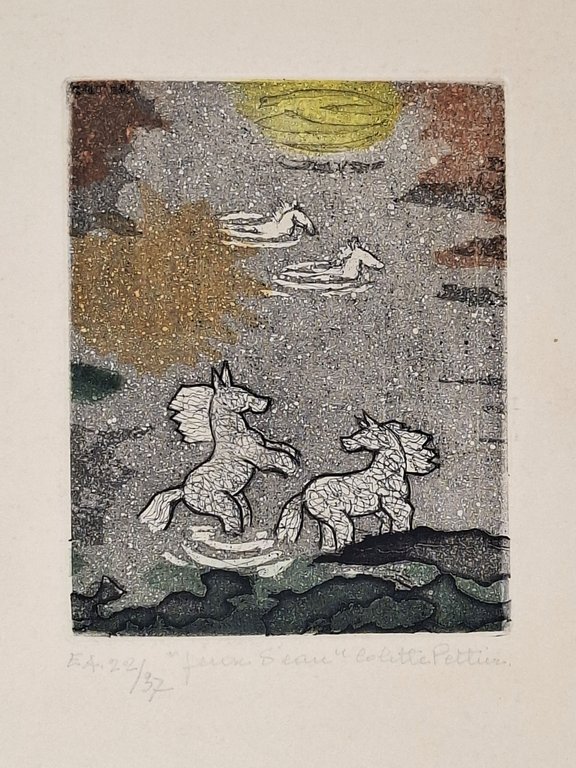 Litografia a colori (prova d'artista) 'Jeaux d'eau' | Immagine Gallery 2
