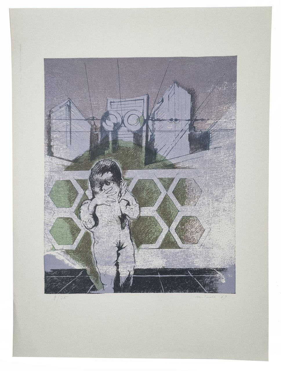 LITOGRAFIA A COLORI SENZA TITOLO (periferia)