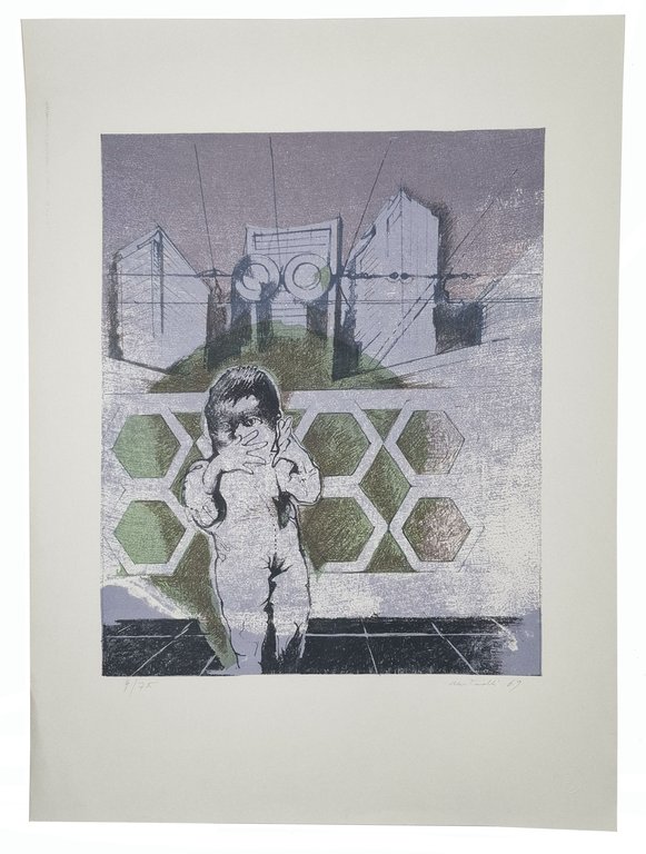 LITOGRAFIA A COLORI SENZA TITOLO (periferia) | Immagine Gallery 1