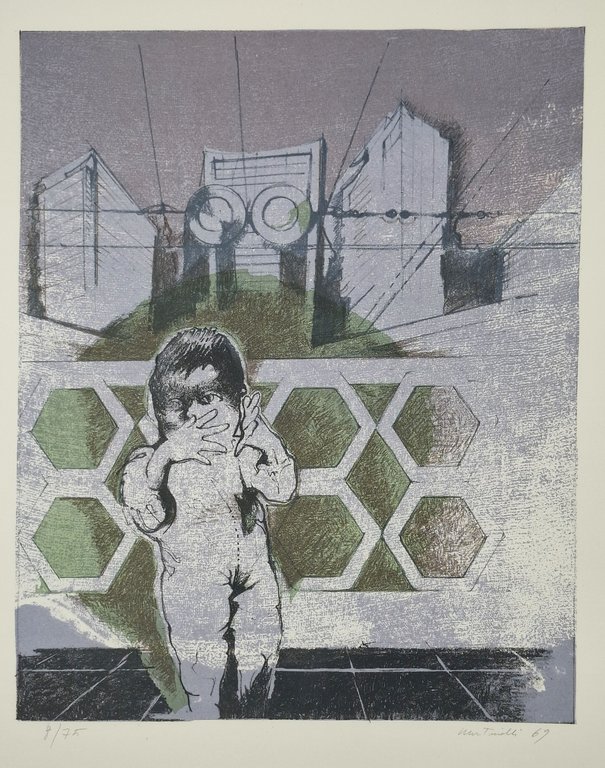 LITOGRAFIA A COLORI SENZA TITOLO (periferia)