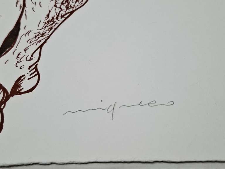 LITOGRAFIA A COLORI uomo seduto