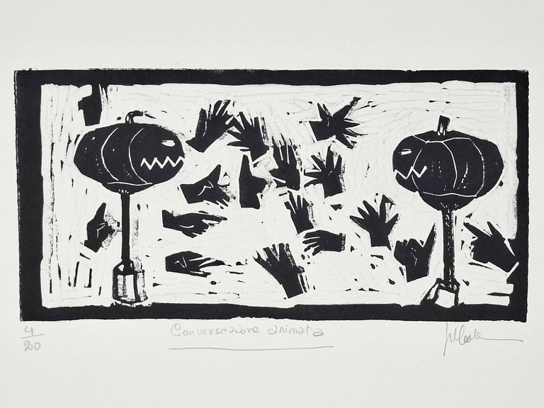 LITOGRAFIA 'conversazione animata' | Immagine Gallery 2