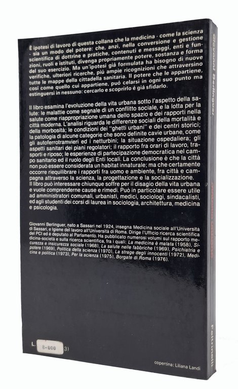 MALARIA URBANA / Patologia delle metropoli