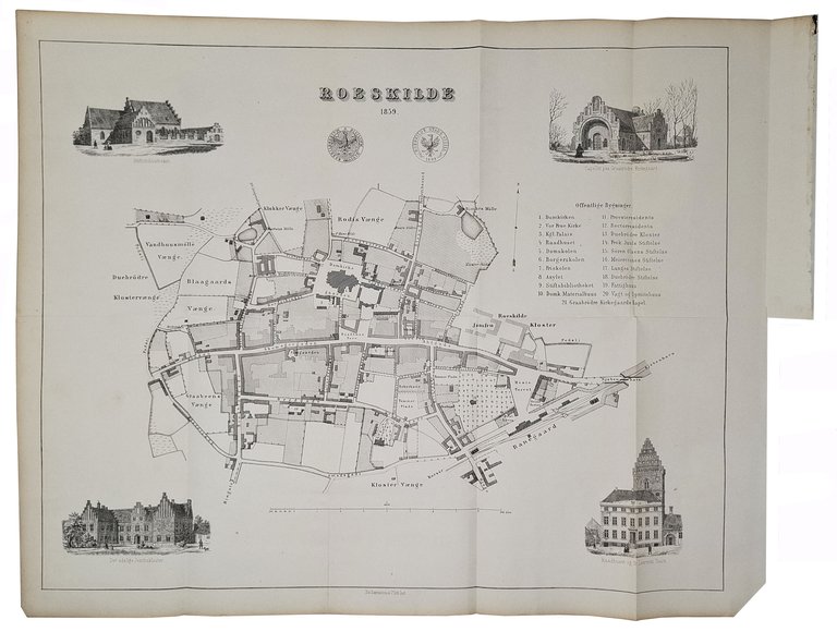 MAPPE GEOGRAFICHE DELLA CITTà DI ROESKILDE NEL 1859 | Immagine Gallery 2