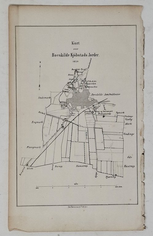 MAPPE GEOGRAFICHE DELLA CITTà DI ROESKILDE NEL 1859 | Immagine Gallery 3