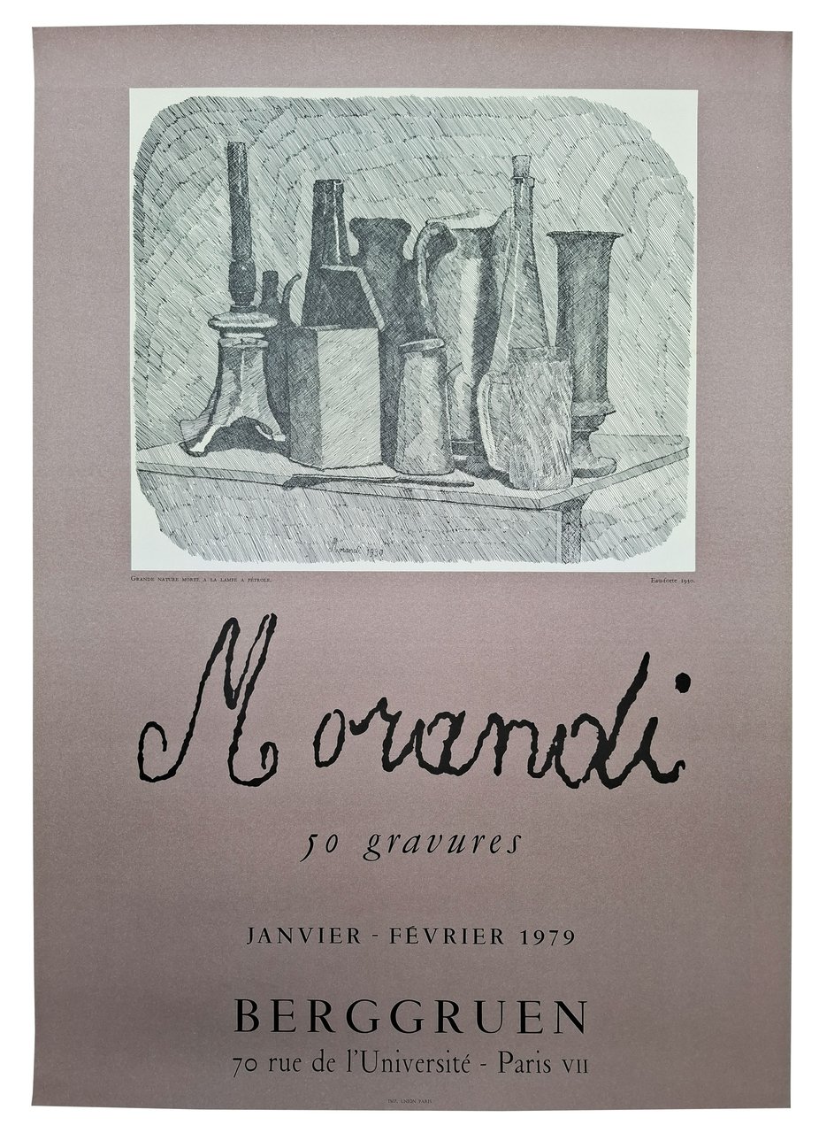 MORANDI 50 gravures / janvier - fevrier 1979 Berggruen Paris