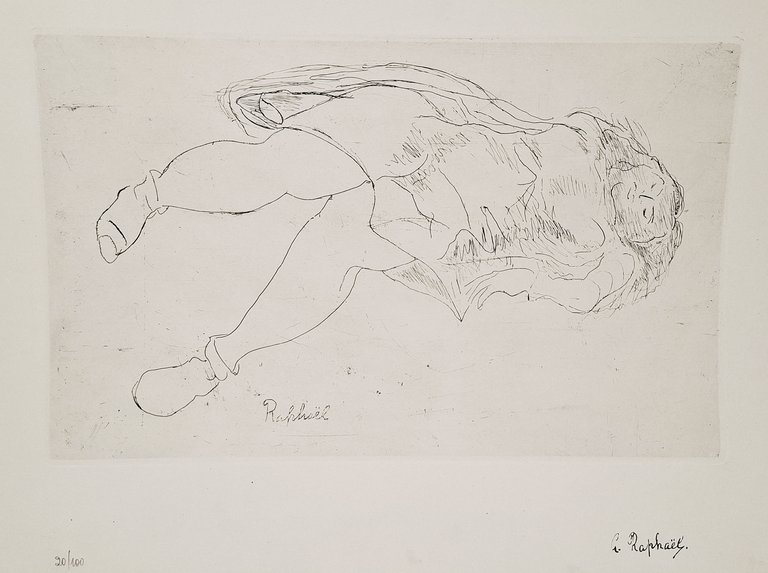 Nudo disteso di donna (litografia numerata e firmata)