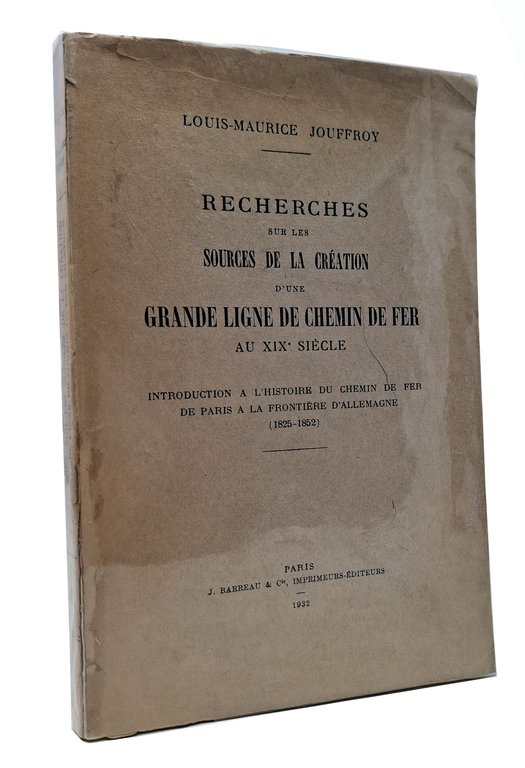 RECHERCHES SUR LES SOURCES DE LA CREATION D'UNE GRANDE LIGNE … | Immagine Gallery 4