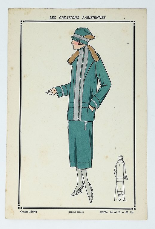 Tavola 229 della prestigiosa pubblicazione periodica francese di moda 'Le …